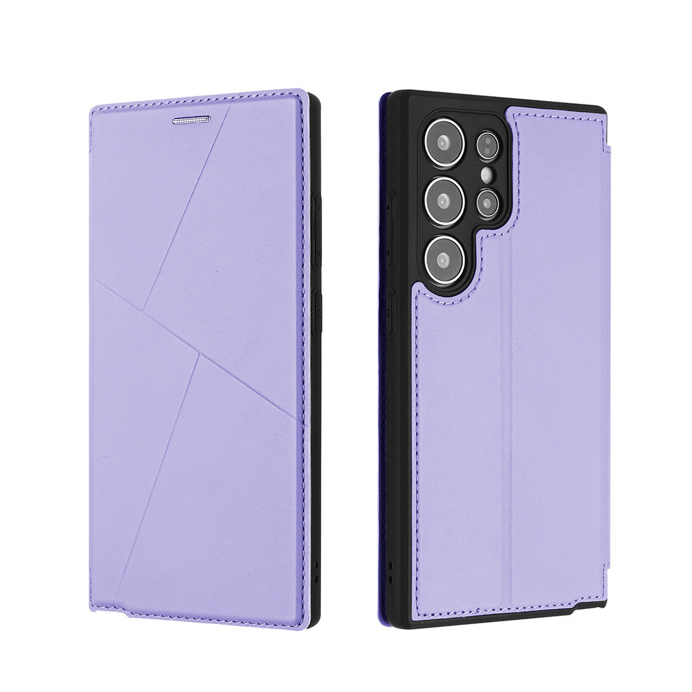 Samsung Ultra series Leather material all-inclusive thin magnetic card Case (Exclusive)