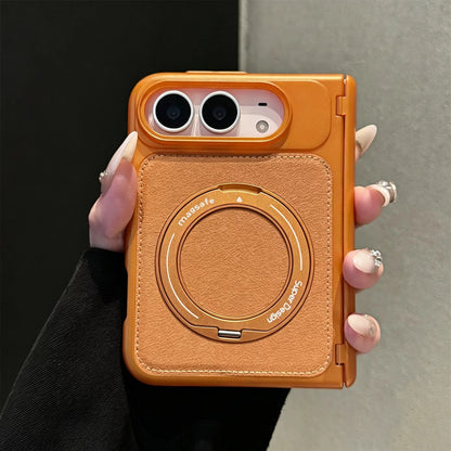 Apple iPhone Duo Business-style leather dual-axis design for drop protection Case (Exclusive)