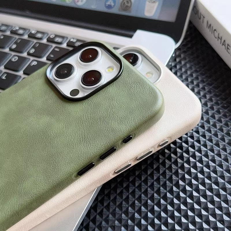 Apple Iphone series Crazy Horse Leather Retro Magnetic Suction Case (Exclusive)
