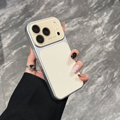 Apple Iphone New Large View Max Lychee Leather Textured Phone case  (Exclusive)