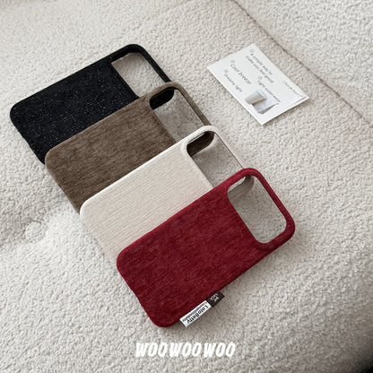 Apple Iphone Autumn and Winter Velvet Starry Pink Glitter Plush Phone Case (Exclusive)