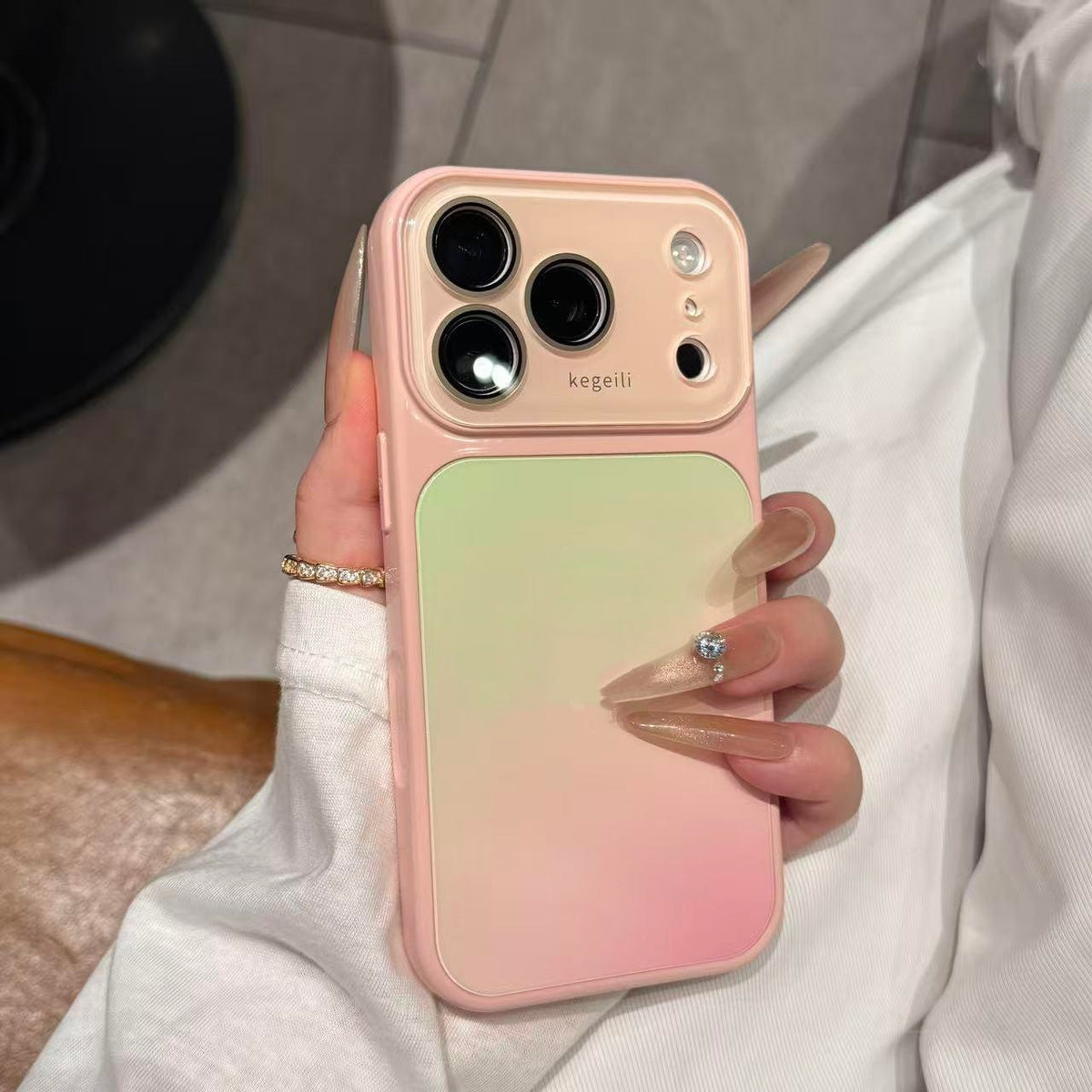 Apple Iphone Ins High-Transparency Gradient Dyeing Personalized Full Coverage, High Aesthetic Value, Light Luxury Case (Exclusive)