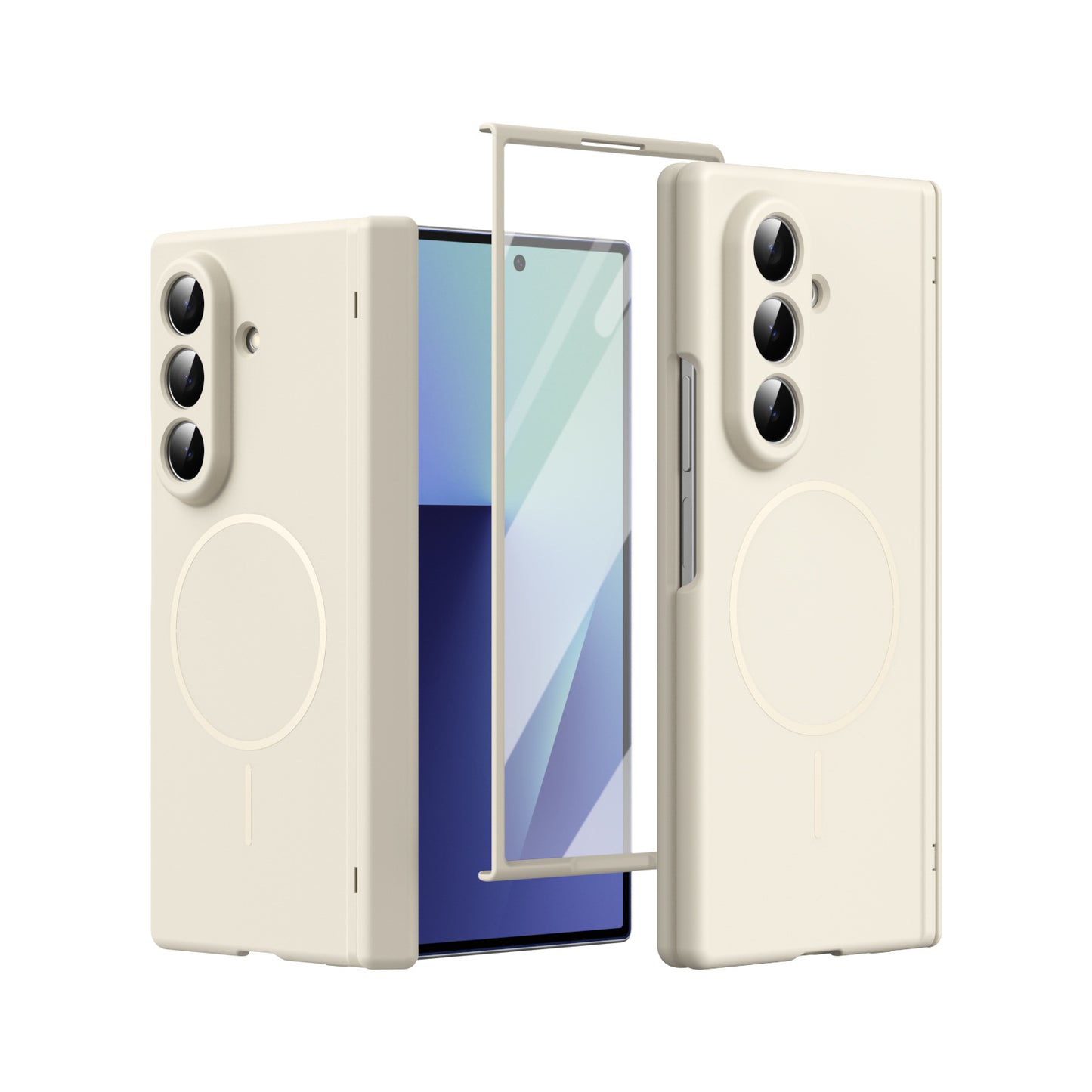 Samsung Z Fold series foldable with a skin-feel, thin magnetic closure and full coverage, including a central axis protective case (Exclusive)