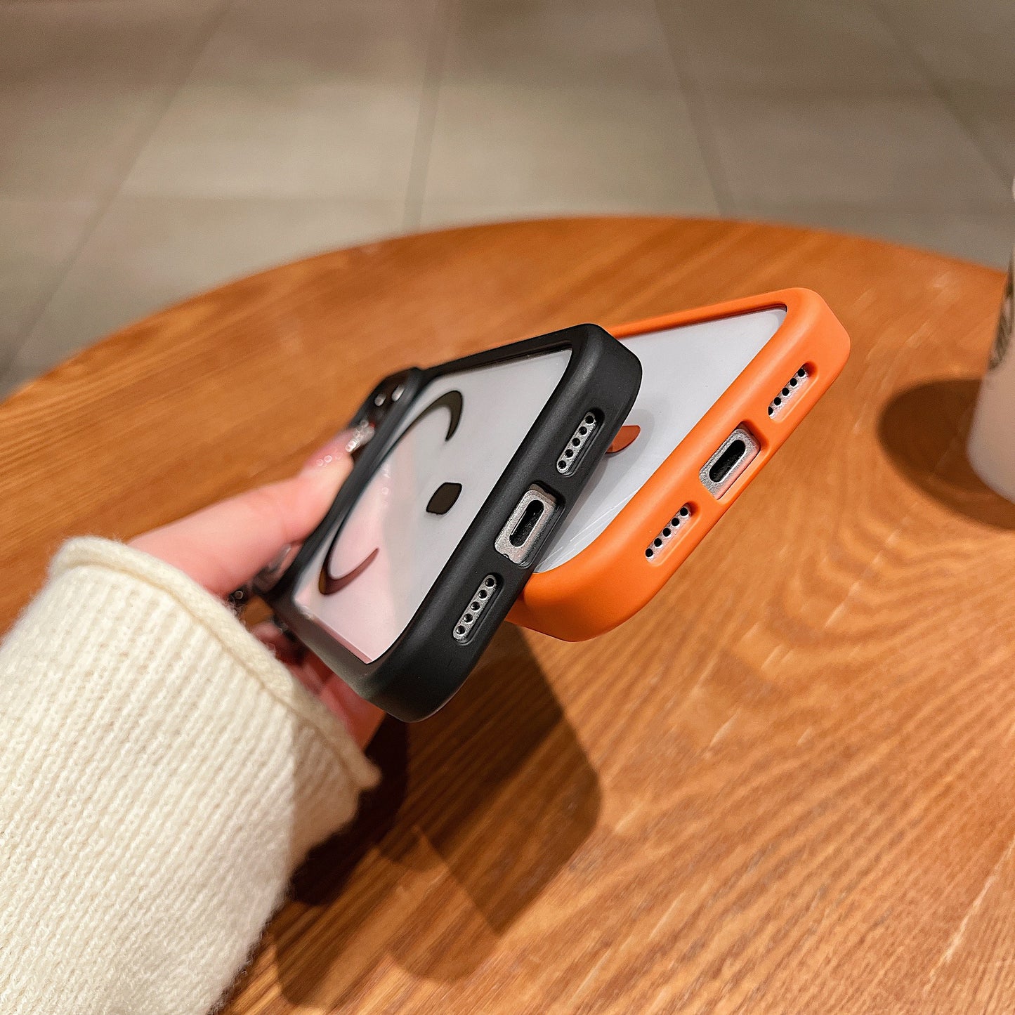 Apple Iphone Mobile Cover Acrylic Magnetic Suction Skin Feel Matte Protective Case  (Exclusive)