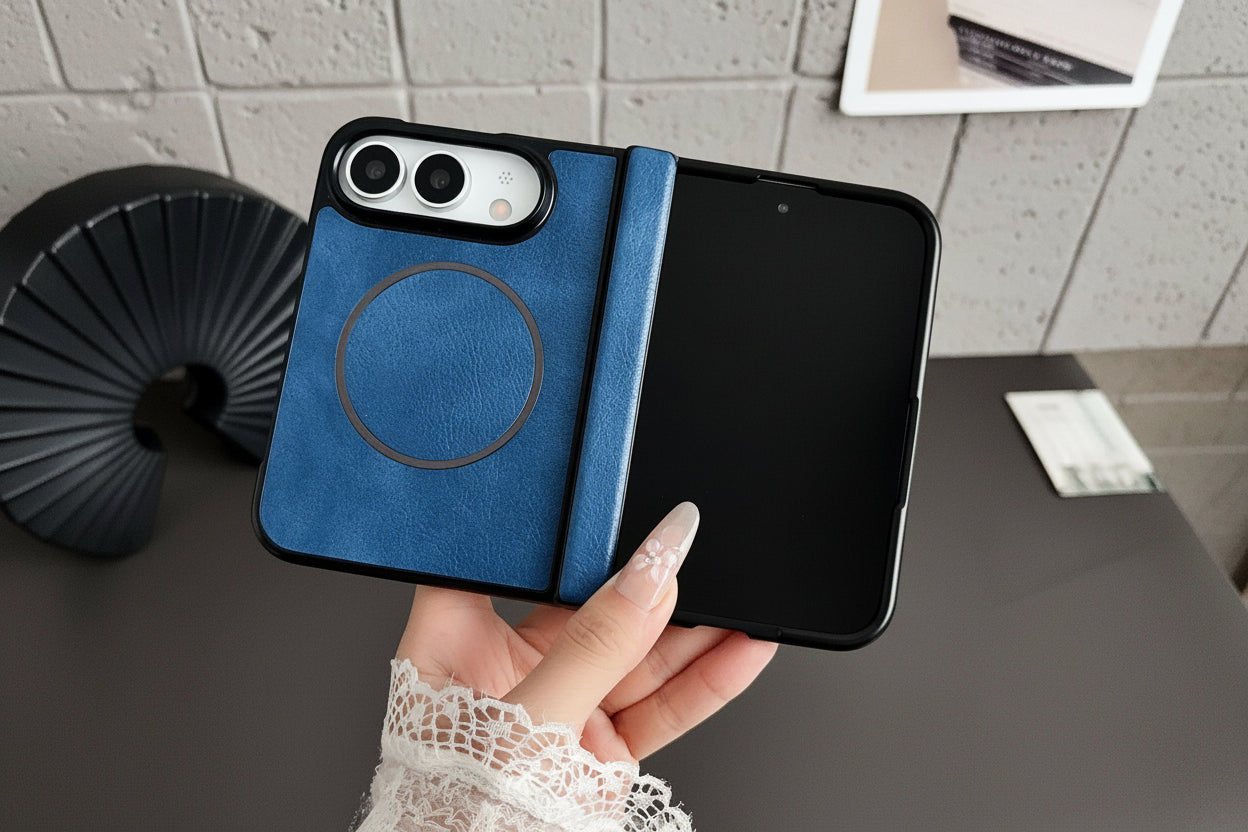 Apple Iphone Ultra series central spring, fine coil, crazy horse pattern case (Exclusive)