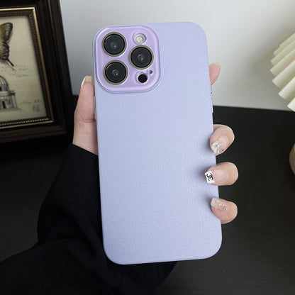 Apple Iphone Litchi Pattern Skin-Feel Crystal Phone Case (Exclusive)