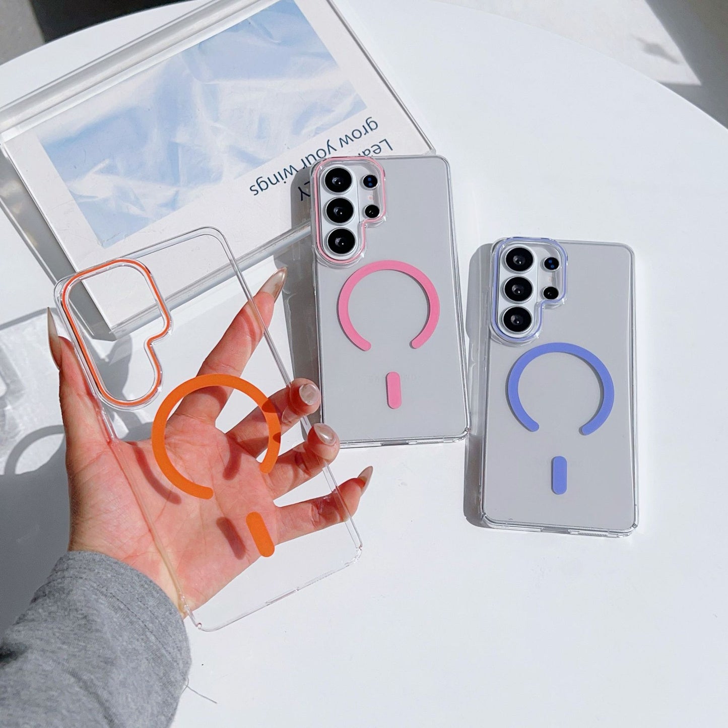 Samsung Ultra series Ice-Transparent Magnetic Suction Case (Exclusive)
