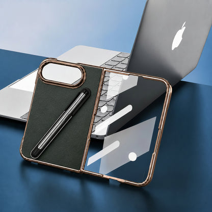 Apple iPhone Ultra Fold Electroplated Edge Vegan Leather Drop-Proof Business Case (Exclusive)