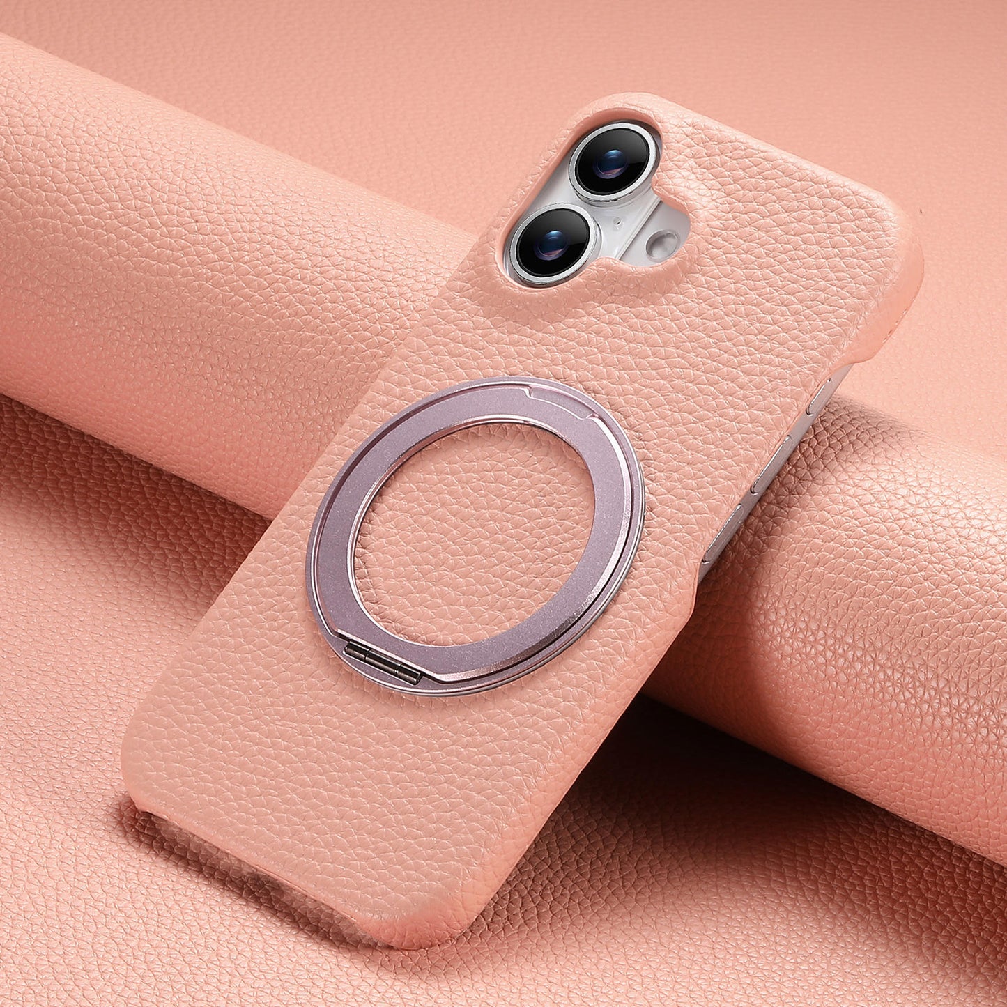 Apple Iphone series Rotating Stand Pebbled Leather Protective Cover (Exclusive)