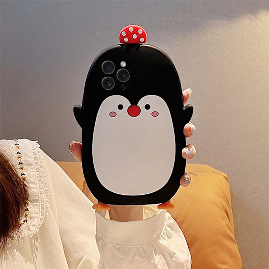 Apple iphone New Cartoon Little Mushroom Penguin Case (Exclusive)