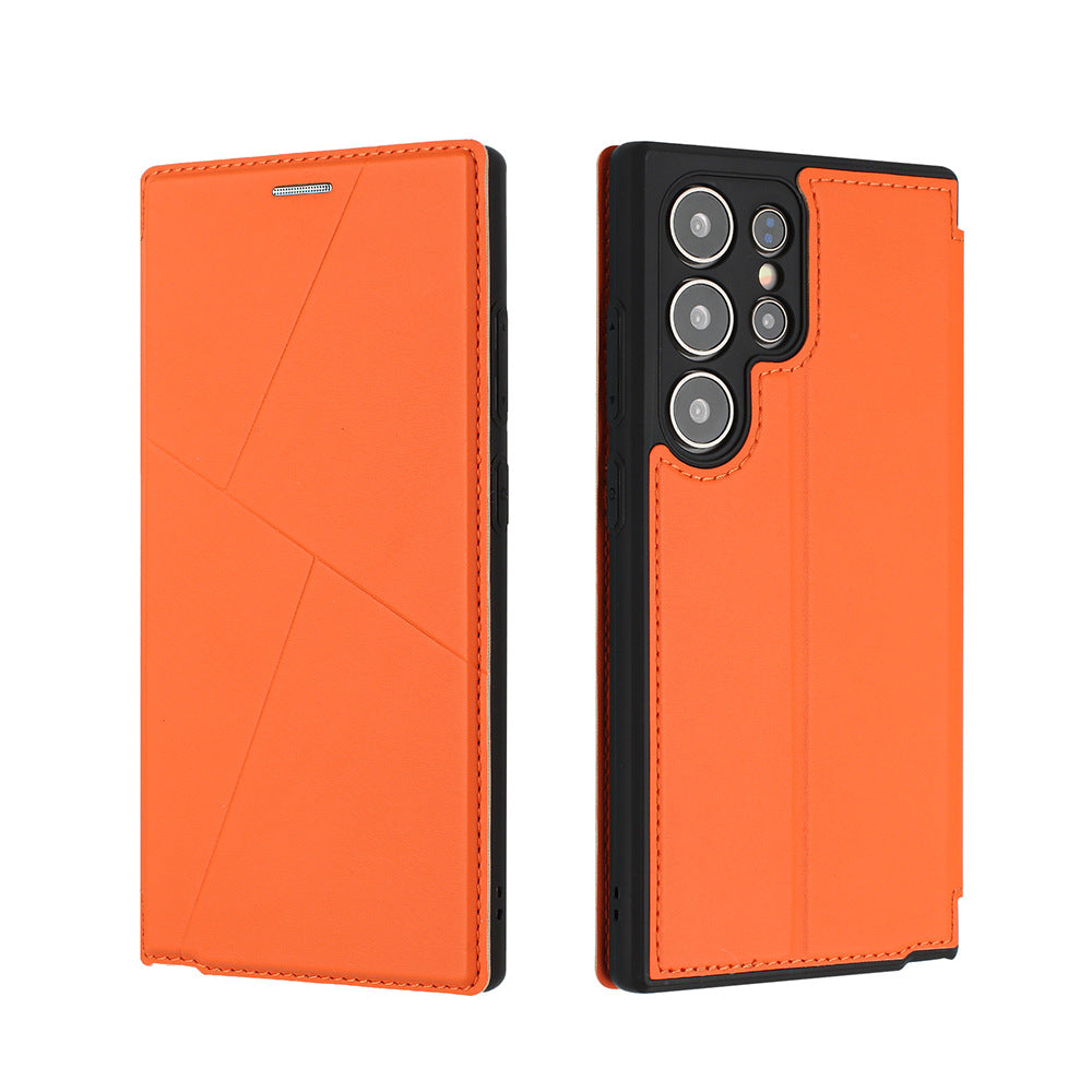 Samsung Ultra series Leather material all-inclusive thin magnetic card Case (Exclusive)