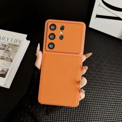 Apple Iphone series Leather Phone Case with Small V Pattern, Anti-Drop, Simple Design Case (Exclsuive)