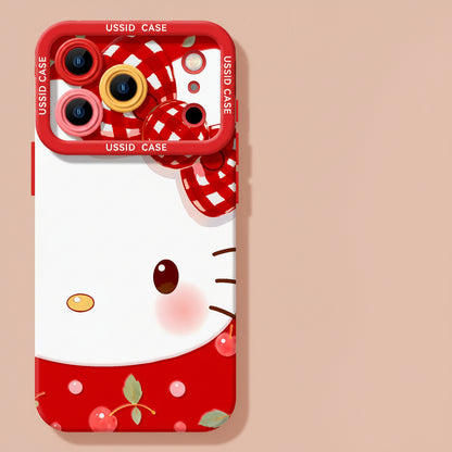 Apple Iphone New Year Big Face Cat Case Soft High Value Phone Case  (Exclusive)