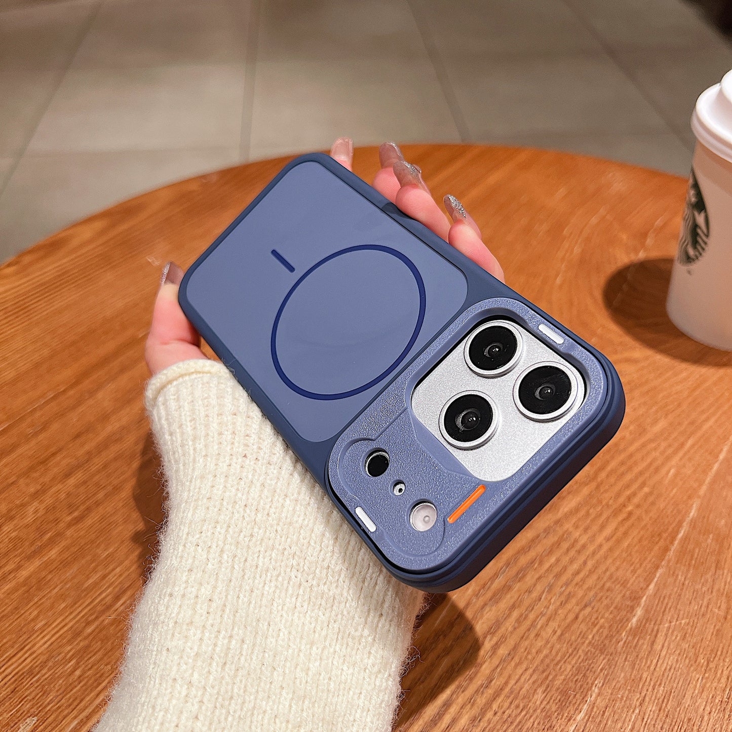 Apple Iphone Color Block Magnetic Skin Feel Frosted Cover