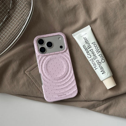 Apple Iphone Wave-Pattern Pink Polka Dot Phone Case (Exclusive)