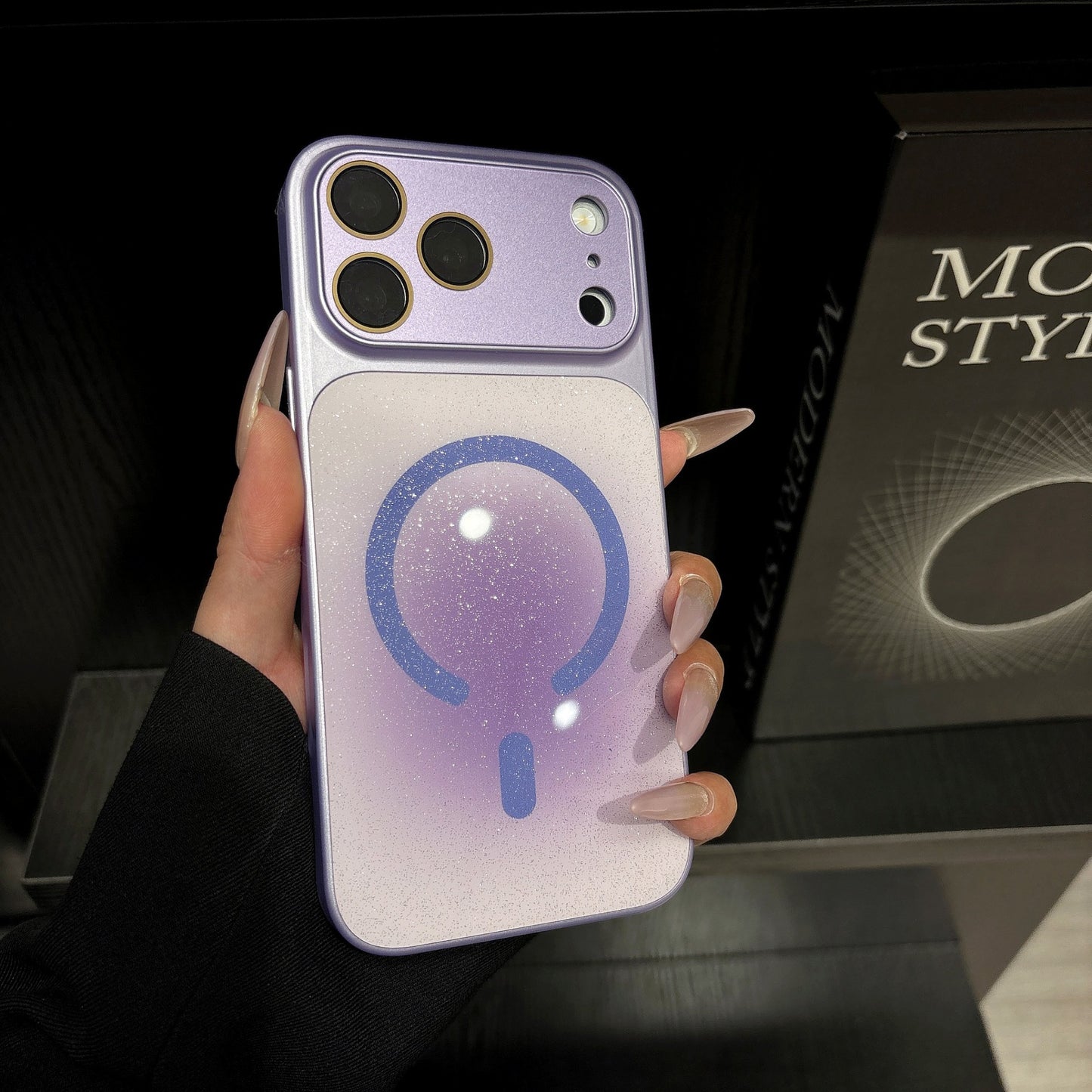 Apple Iphone Glitter Magnetic Case Suitable for Ai Camera Button Case (Exclusive)