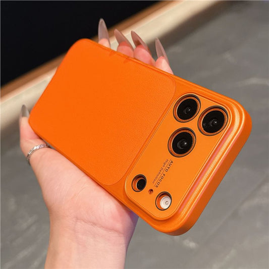 Apple Iphone Large Window Design, Plain Leather Case (Exclusive)