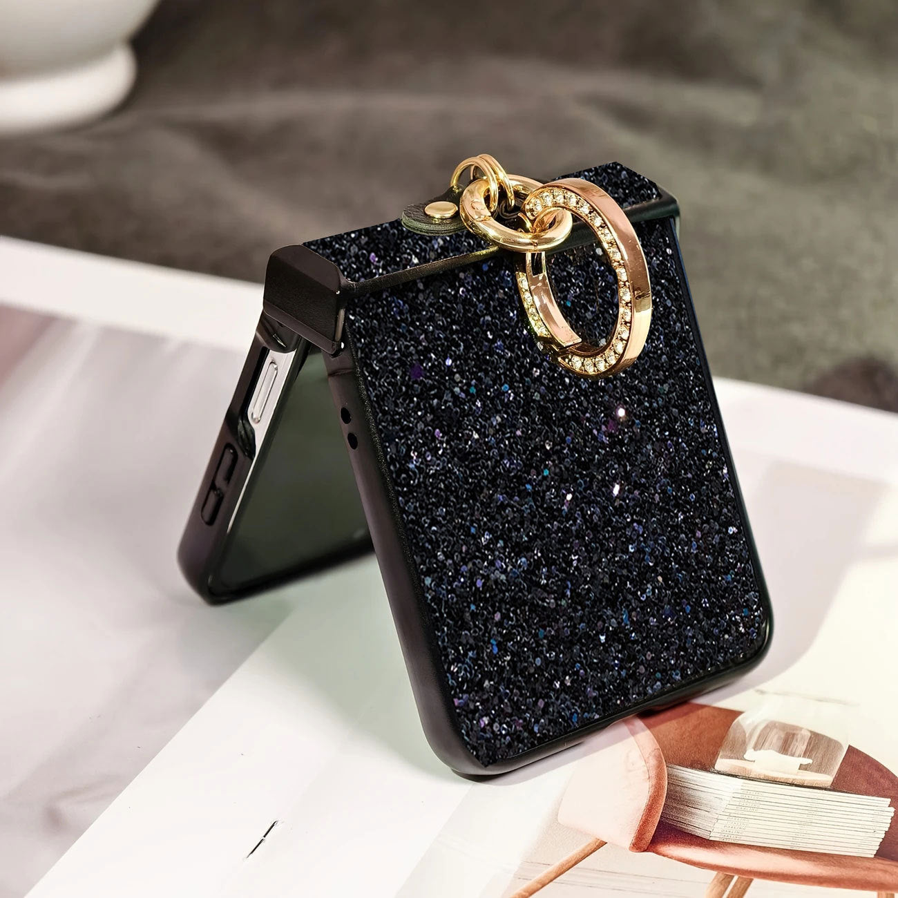 Samsung Z Flip Glitter texture Case (Exclusive)