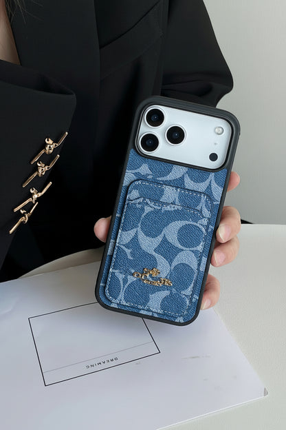 Apple iphone series Retro Denim Card Holder European and American Suitable Case (Exclusive)