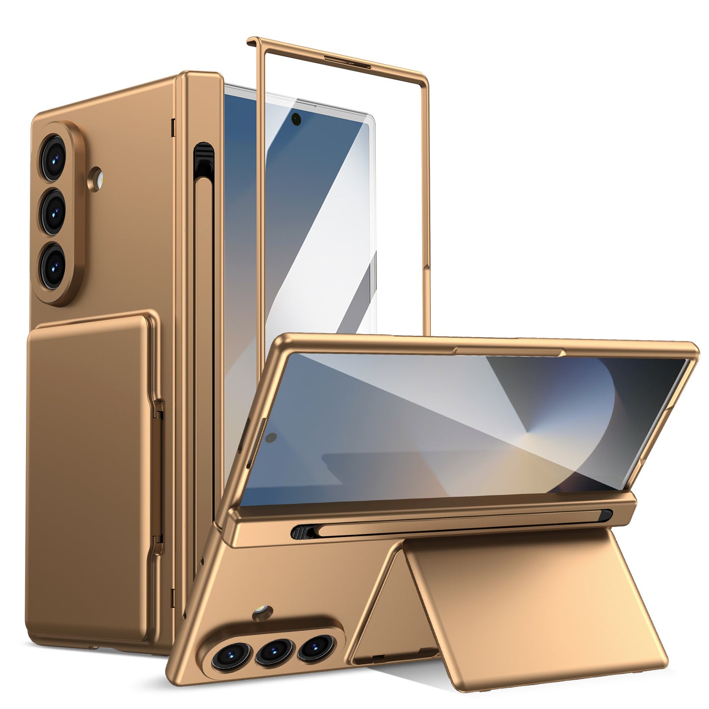 Samsung Fold series Europe and America Style Card Holder, Pen Slot, Folding Stand (Exclusive)