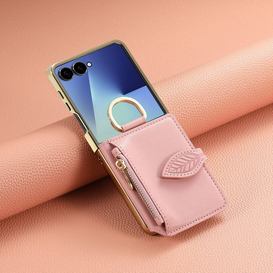 Samsung Flip series Suitable Phone Case, Electroplated Card-Inserting (Exclusive)