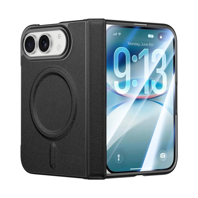 Apple Iphone Ultra Fold wide folding, magnetic vegan leather, front and back protective case, film integrated case (Exclusive)