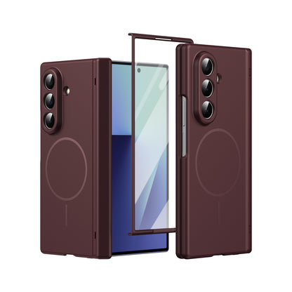 Samsung Z Fold series foldable with a skin-feel, thin magnetic closure and full coverage, including a central axis protective case (Exclusive)