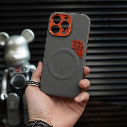 Apple Iphone Gold Armor Magnetic Cooling High-End Plain Leather Case (Exclusive)