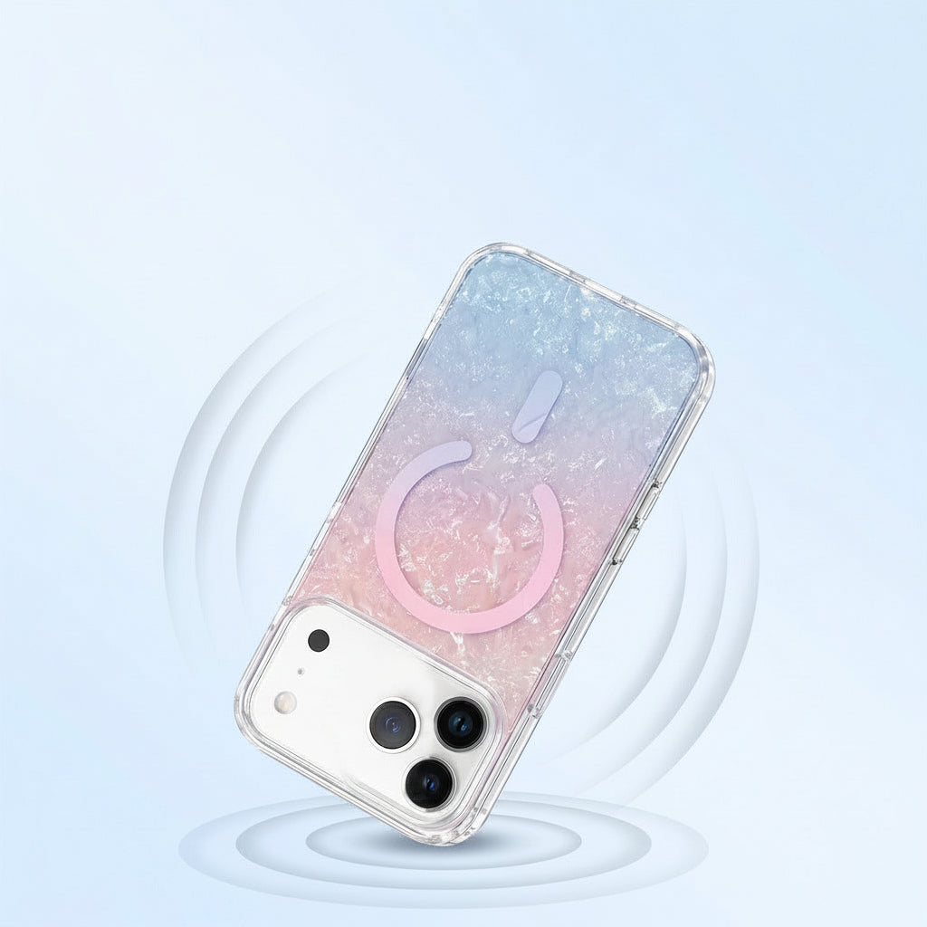 Apple Iphone Dreamy Seashell pattern magnetic phone Case (Exclusive)