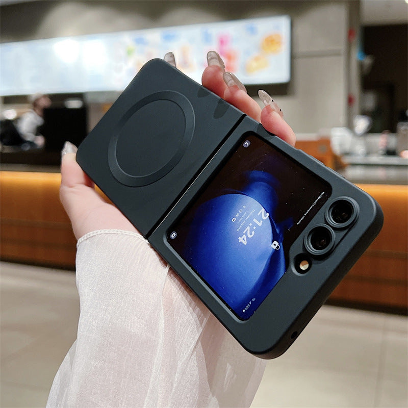 Samsung Flip series Liquid Stacked Silicone Magnetic Anti-Fall Protective Case (Exclusive)