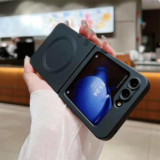 Samsung Flip series Liquid Stacked Silicone Magnetic Anti-Fall Protective Case (Exclusive)