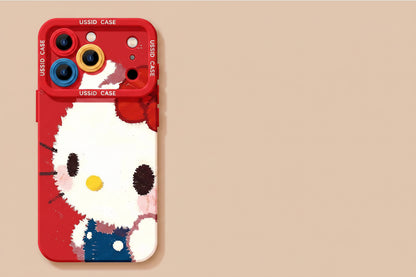 Apple Iphone New Year Big Face Cat Case Soft High Value Phone Case  (Exclusive)