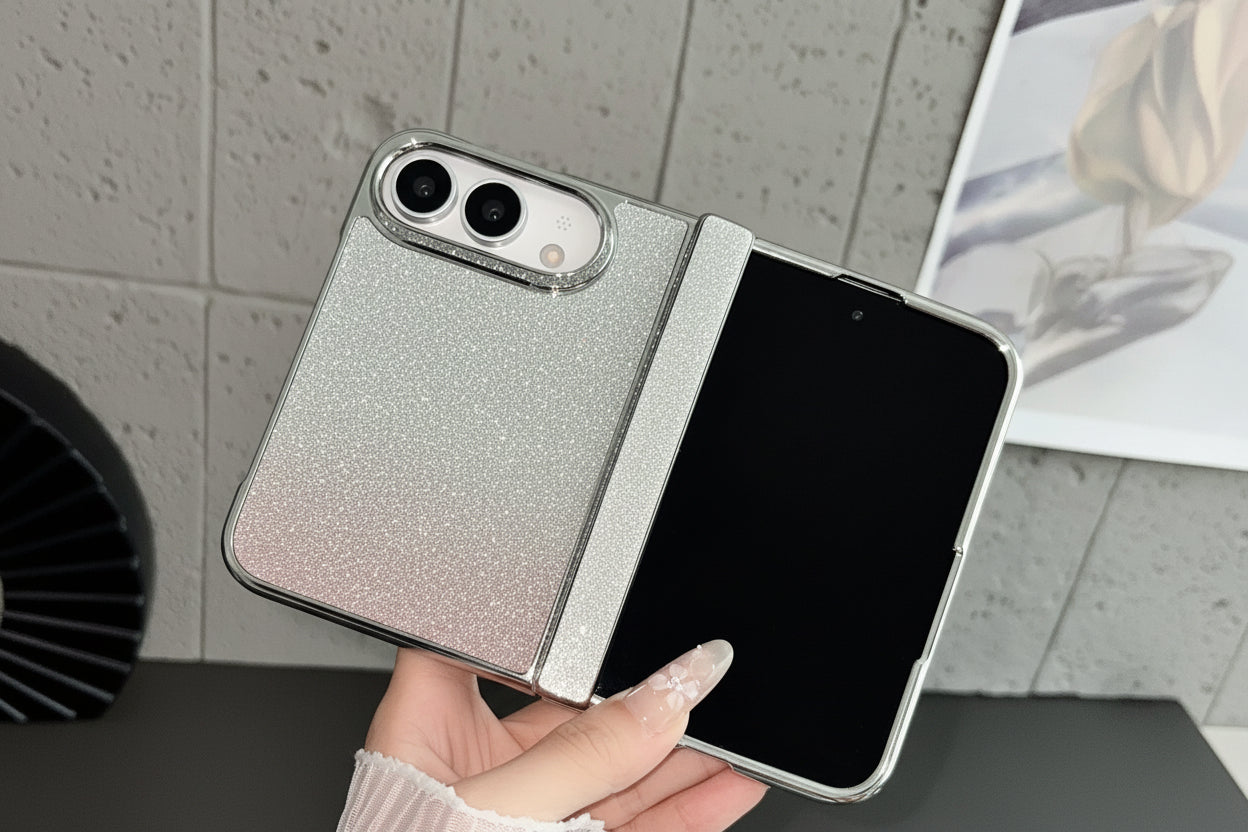 Apple Iphone Ultra gradient glitter central hinge protective case (Exclusive)