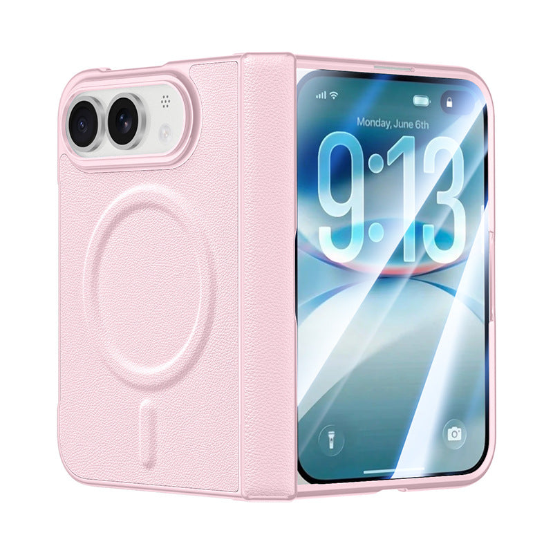 Apple Iphone Ultra Fold wide folding, magnetic vegan leather, front and back protective case, film integrated case (Exclusive)