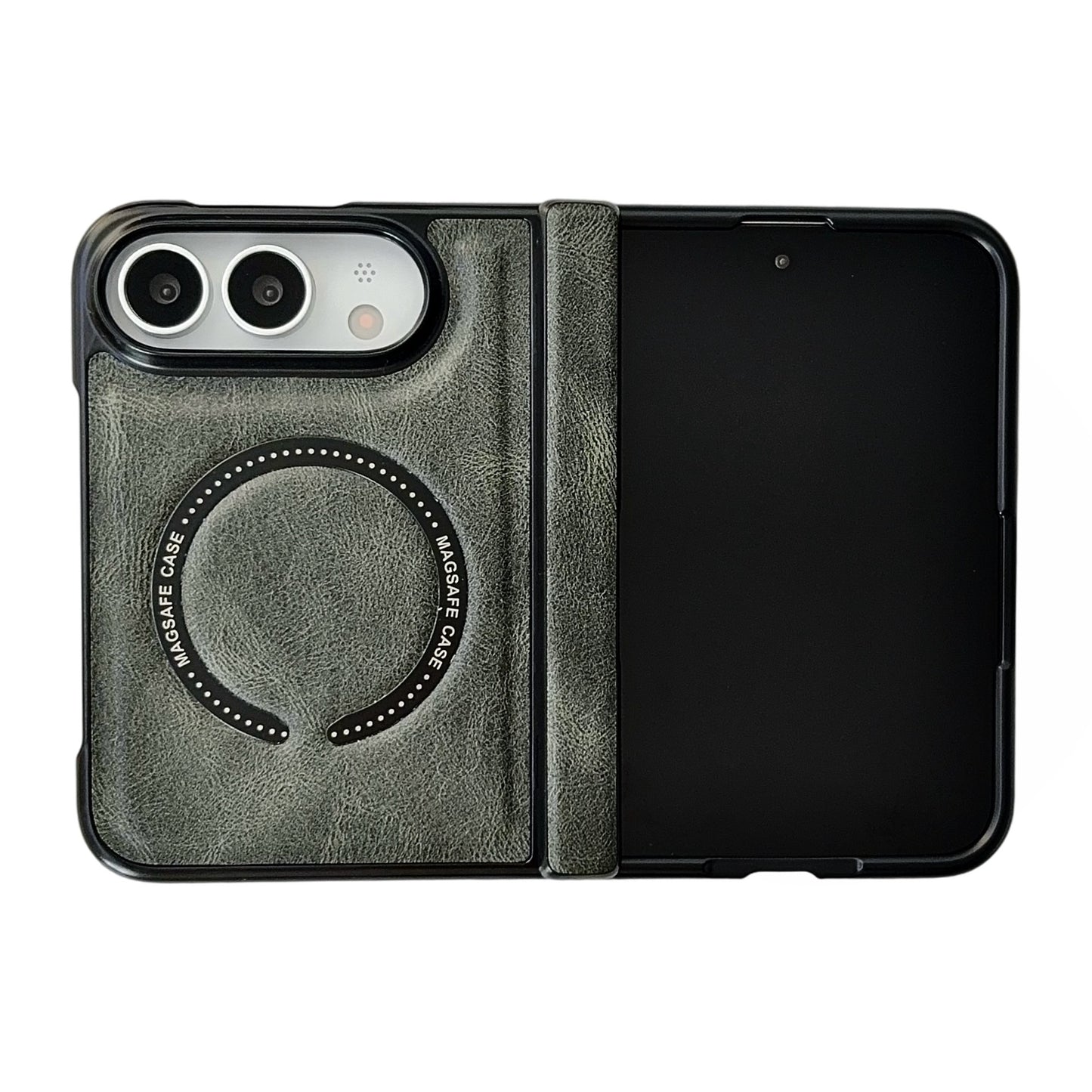 Apple Iphone Ultra Horse Pattern Magnetic Central Axis Spring Hinge Foldable Screen Protector case (Exclusive)