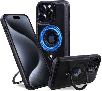 Apple Iphone Stand Phone Case, Business High-End Leather Anti-Fall Protective Case (Exclsuive)