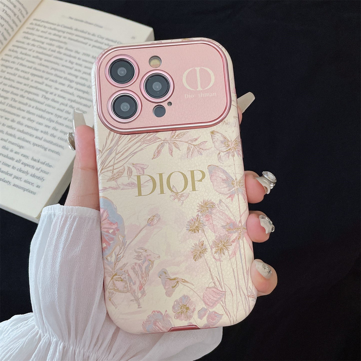 Apple Iphone series D flower Butterfly White Case (Exclusive)