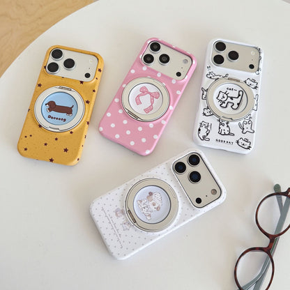 Apple iphone Splash-Ink Dachshund Rotating Pivot Case (Exclusive)