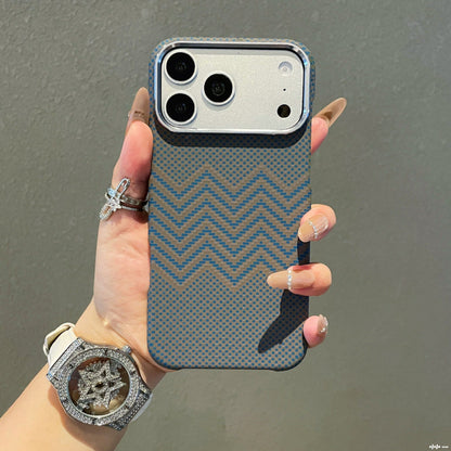 Apple Iphone Kevlar textured magnetic skin-feel frosted semi-enclosed protective case (Exclusive)