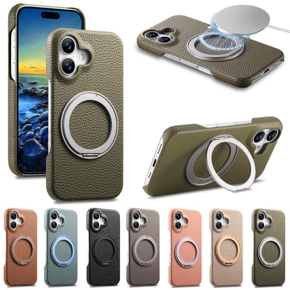 Apple Iphone series Rotating Stand Pebbled Leather Protective Cover (Exclusive)