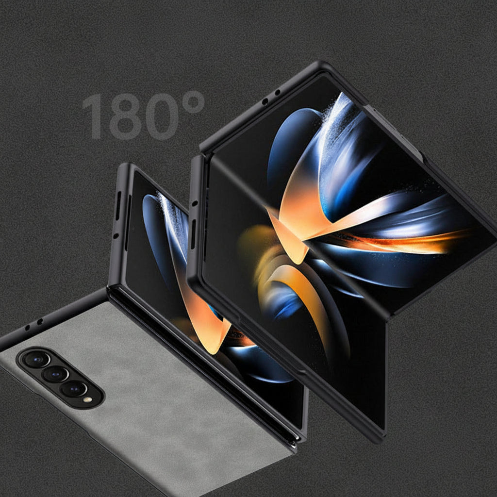 Samsung Z Fold Series Stacked Screen Sheepskin Leather Skin-Feel Protective Case (Exclusive)