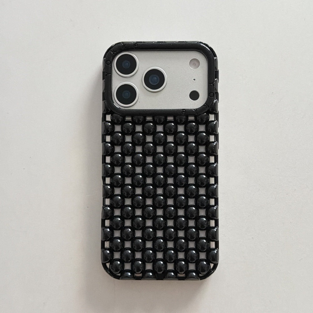 Apple Iphone Solid Color Pearl Creative Mobile Phone Case (Exclusive)
