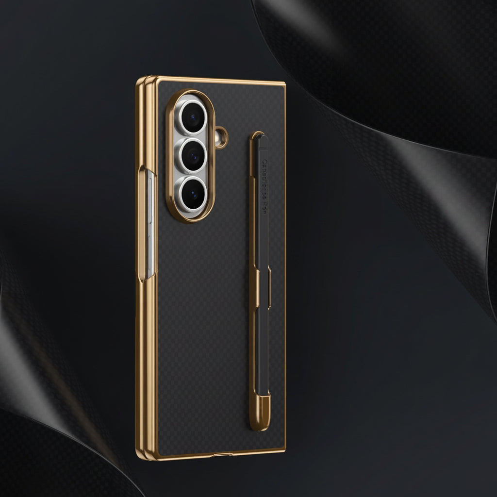 Samsung Z Fold Series Kevlar Pen Slot Case Ultra Thin Case with Pen  (Exclusive)