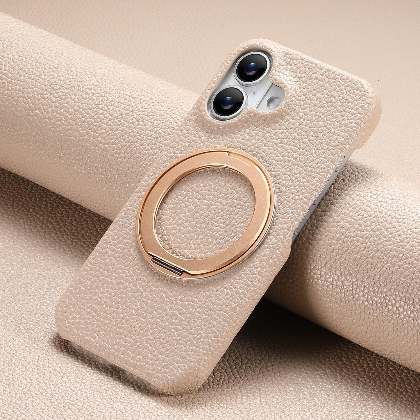 Apple Iphone series Rotating Stand Pebbled Leather Protective Cover (Exclusive)