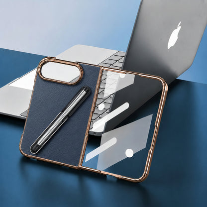 Apple iPhone Ultra Fold Electroplated Edge Vegan Leather Drop-Proof Business Case (Exclusive)
