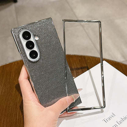 Samsung Fold Series Light Luxury Style Pearlescent Glitter Powder Mobile Phone Case Electroplated Folding Screen ( Exclusive)