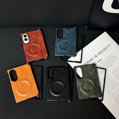 Samsung Fold series wide folding crazy horse phone case (Exclusive)