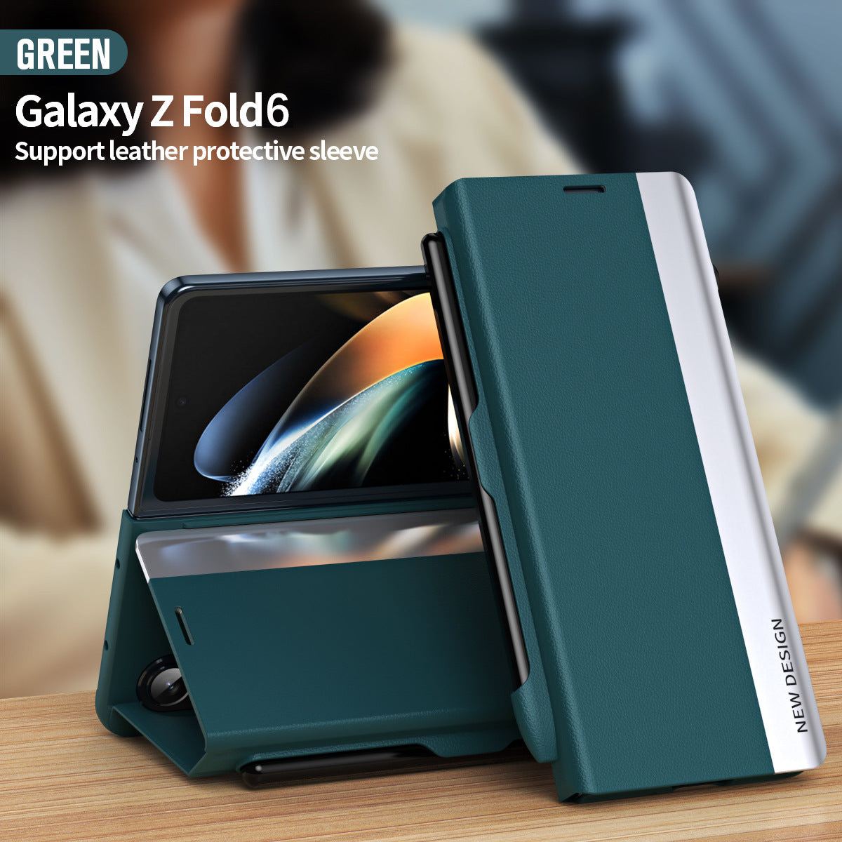 Samsung Flip-Top Magnetic Leather Case, Pen Slot, Spen Pen Case (Exclusive)