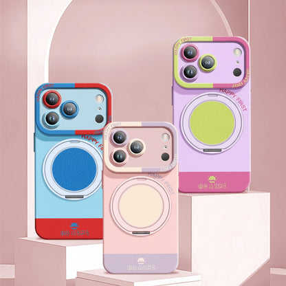Apple Iphone 360 Rotation Stand Contrasting Color Creative cover ( Exclusive )