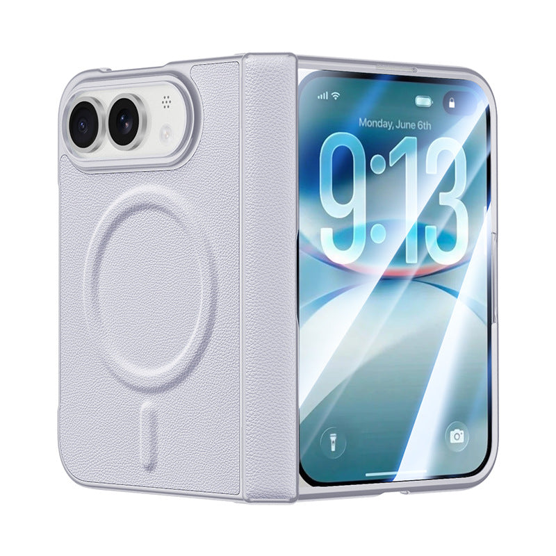 Apple Iphone Ultra Fold wide folding, magnetic vegan leather, front and back protective case, film integrated case (Exclusive)